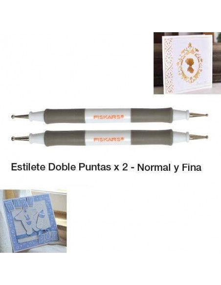 ESTILETES CON 2 PUNTAS PARA TEXTURIZACION Y GOFRADO DE FISKARS