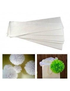 PAPEL DE SEDA BLANCO 52X76 CM. RESMA DE 500 PLIEGOS