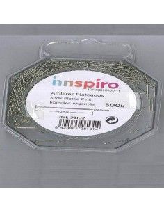 alfileres plateados 10x0.65mm Ceys para manualidades