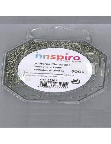 alfileres plateados 10x0.65mm Ceys para manualidades