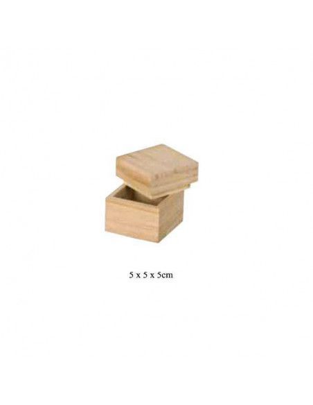 CAJA DE MADERA PEQUEÑA PARA DECORAR 6 X 5 CM