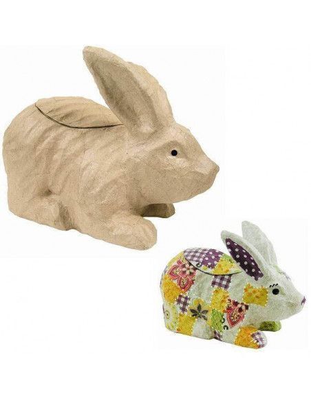 ANIMAL DE PAPEL MACHE EN FORMA DE CONEJO