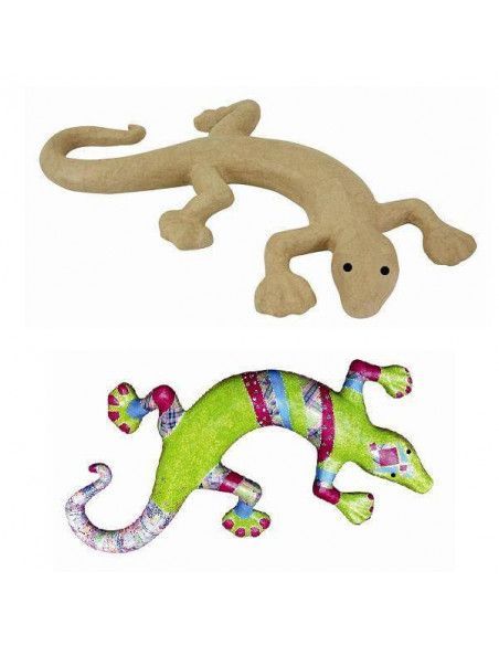 SALAMANDRA DE PAPEL MACHE PARA MANUALIDADES