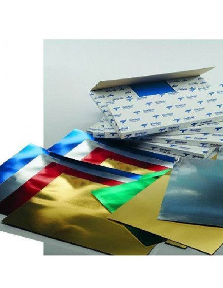 SET DE 5 CARTULINAS DE ALUMINIO A4 0,21 X 0,29 M