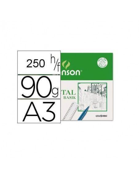 LAMINA PAPEL VEGETAL A3 BASIK 90 / 95 GR 297 X 420 MM