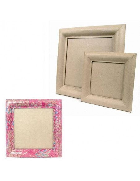 MARCOS DE FOTOS CUADRADOS DE PAPEL MACHE PARA DECORARLO TU MISMO
