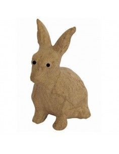 FIGURA DE CONEJO EN PAPEL MACHE PARA PINTAR O DECORAR