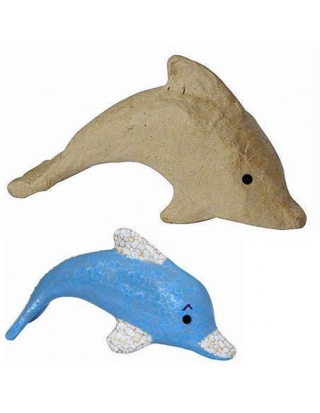 FIGURA EN PAPEL MACHE DELFIN PARA PINTARLO O DECORARLO CON DISTINTAS TECNICAS