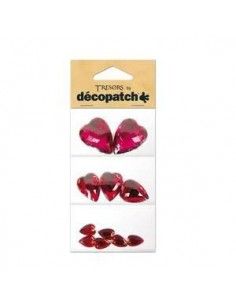 CABOCHONS PARA MANUALIDADES  CORAZONES ROJOS