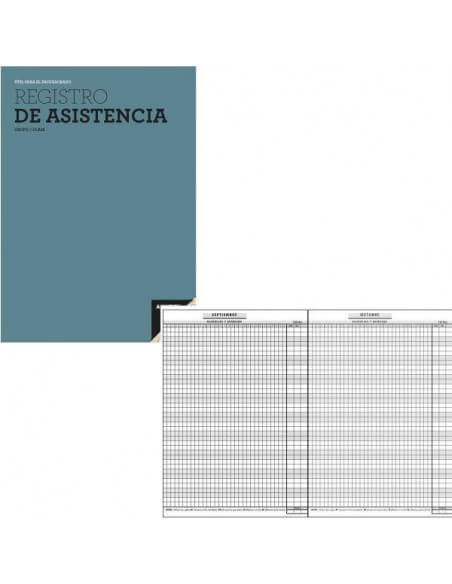 REGISTRO DE ASISTENCIA PARA EL CONTROL DE AUSENCIA Y RETRASO DE LOS ALUMNOS 18,5 X 28,5 CM