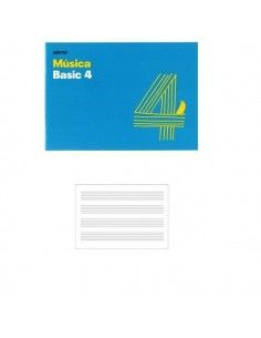 CUADERNO DE MUSICA 4 PENTAGRAMAS PARA LOS MAS PEQUEÑOS 24 X 17CM
