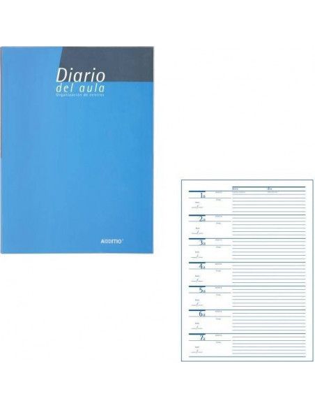 DIARIO DEL AULA PARA PROFESORES PARA LA ORGANIZACION DEL CURSO 22.5 X 30.5 CM.