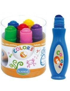 PINTURAS PARA BEBE STICK DE 6 PINTURAS ALADINE