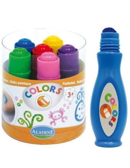 PINTURAS PARA BEBE STICK DE 6 PINTURAS ALADINE