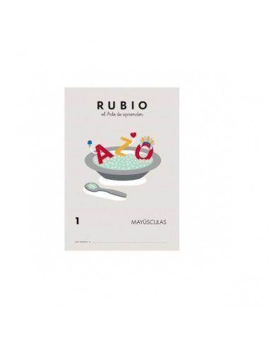 Portada cuaderno Escritura Rubio aprender mayúsculas A4
