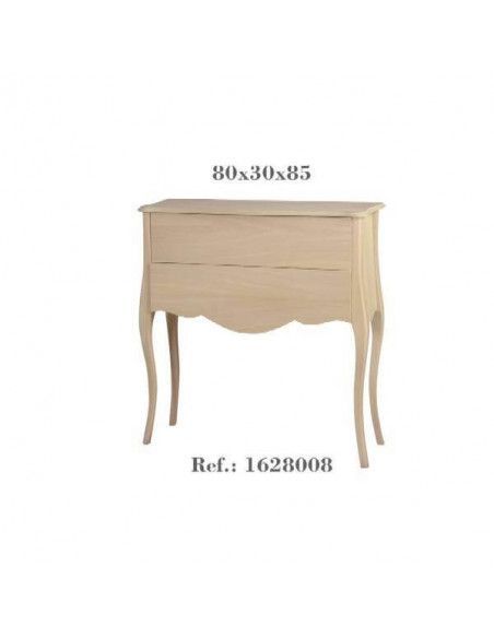Cómoda de madera 80x30x85 cm Dayka en crudo para personalizar
