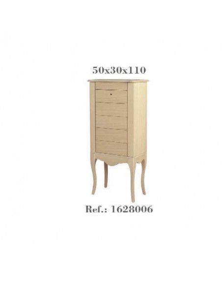 mesa auxiliar de madera 50x30x110 cm Dayka con cajones