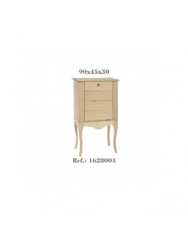 Mesita auxiliar de madera 90x45x30 cm Dayka sin barnizar