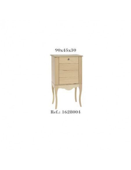 Mesita auxiliar de madera 90x45x30 cm Dayka sin barnizar