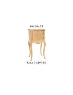 Mesilla de madera 40x30x75 cm Dayka con puerta