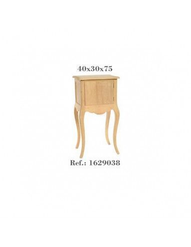Mesilla de madera 40x30x75 cm Dayka con puerta