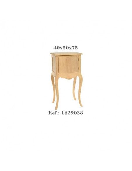 Mesilla de madera 40x30x75 cm Dayka con puerta
