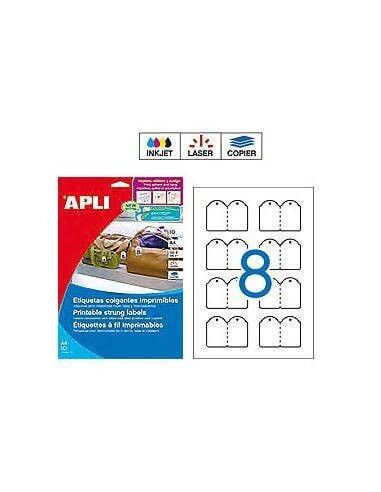Etiquetas colgantes imprimibles Apli 36x53 mm para precios y códigos