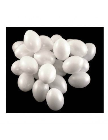 huevo blanco de plexiplast 60 mm Mobius para manualidades