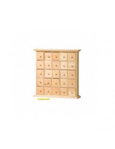 Cajonera de madera con 25 cajones pequeños Artemio para manualidades