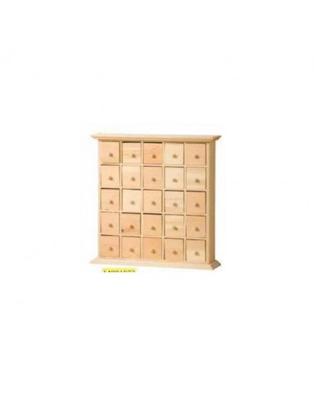 Cajonera de madera con 25 cajones pequeños Artemio para manualidades