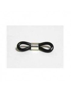 Gomas de gafas para enganche negro 25mm bolsa 10 unidades