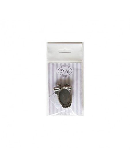 broche oval con lazo artemio plata para bisutería