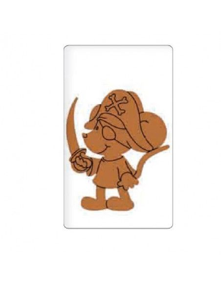 Figura de madera ratón pirata Dayka para manualidades
