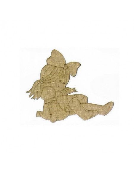 Silueta de madera muñeca de trapo Dayka 16x13,5 cm para manualidades