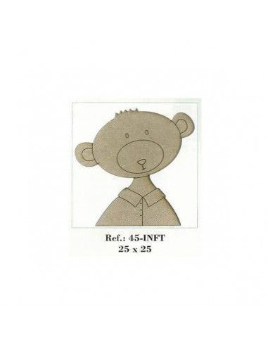 Figura decorativa osito pin Dayka madera 25x25 cm