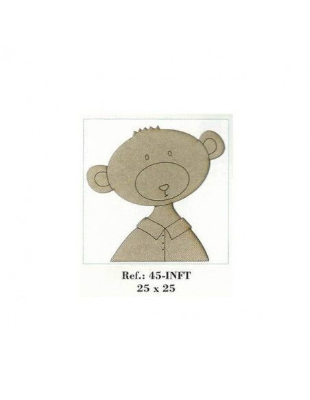 Figura decorativa osito pin Dayka madera 25x25 cm