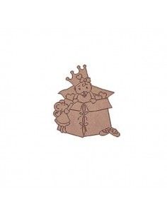 Figura madera princesita en caja Dayka manualidades