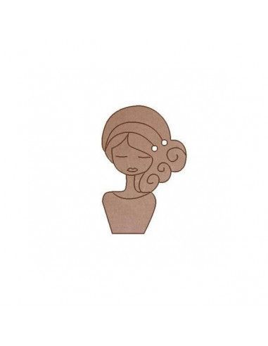 Dolly con peinado Dayka figura de madera para decorar