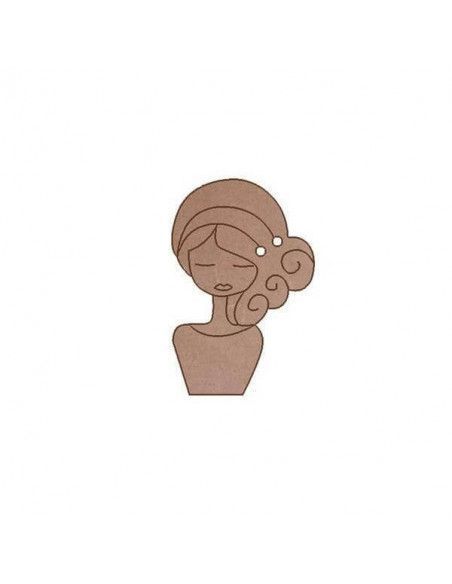 Dolly con peinado Dayka figura de madera para decorar
