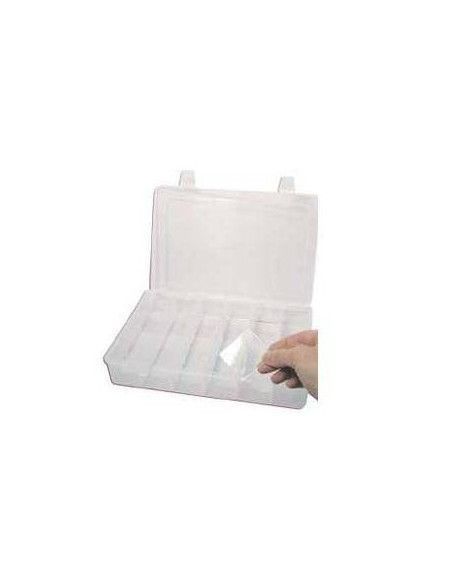 Caja de compartimentos transparente Neo Hobby con divisiones ajustables