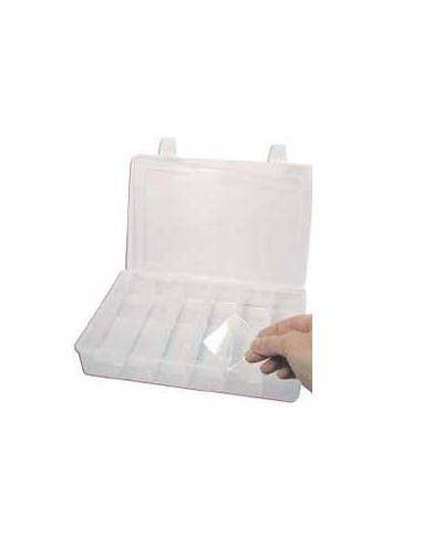 Caja de ordenación transparente Neo Hobby con 14 compartimentos