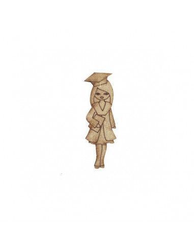 Silueta de madera Dolly graduada Dayka para decorar
