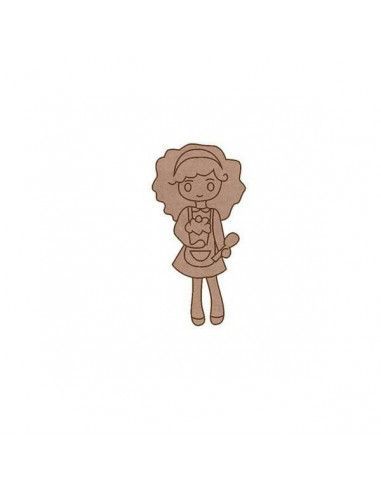 Dolly pastelera Dayka figura de madera para manualidades