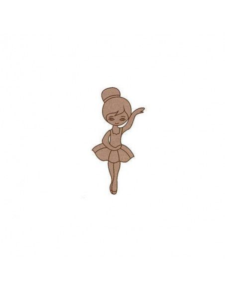 Figura Dolly bailarina Dayka en madera para manualidades