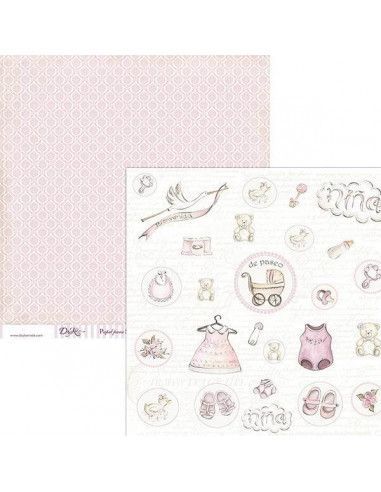 Lámina scrapbooking SCP-017 Dayka 30x30 cm doble cara