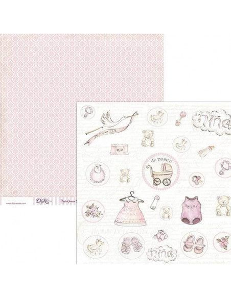 Lámina scrapbooking SCP-017 Dayka 30x30 cm doble cara