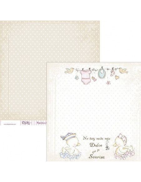 Papel scrapbooking SCP-021 Dayka 30x30 cm diseño creativo