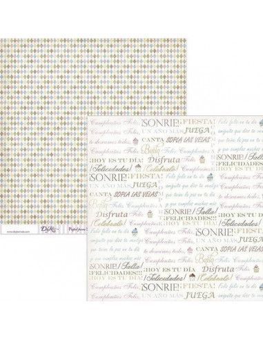 Papel scrapbooking SCP-034 Dayka 30x30 cm doble cara