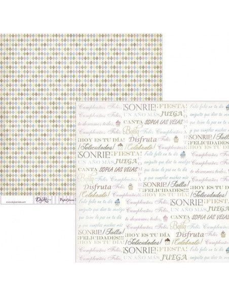Papel scrapbooking SCP-034 Dayka 30x30 cm doble cara