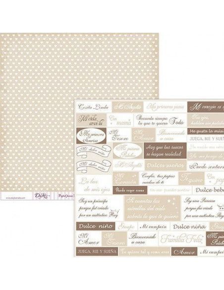 Hoja scrapbooking SCP-041 Dayka 20x30 cm doble cara